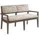 La Jolla Beige and Tan Performance Fabric 57" Outdoor Accent Bench