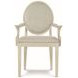 East Hampton Muted Gray Oval Back Arm Chair Set of 2