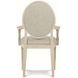 East Hampton Muted Gray Oval Back Arm Chair Set of 2
