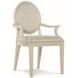 East Hampton Muted Gray Oval Back Arm Chair Set of 2