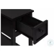 3961 Black 1 Drawer Accent Table