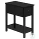 3961 Black 1 Drawer Accent Table