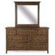 Bay Creek Toasted Nutmeg 7 Drawer Dresser with Rectangular Mirror