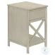 3984 Antique White 1 Drawer Accent Table