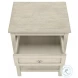 3984 Antique White 1 Drawer Accent Table