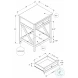 3984 Antique White 1 Drawer Accent Table