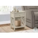 3984 Antique White 1 Drawer Accent Table