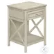 3984 Antique White 1 Drawer Accent Table