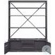 Cargo Gunmetal 2 Door Bookcase with Ladder