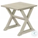 3989 Antique White Accent Table