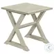 3989 Antique White Accent Table