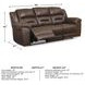 Stoneland Chocolate Reclining Sofa