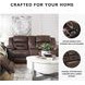 Stoneland Chocolate Reclining Console Loveseat
