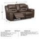 Stoneland Chocolate Reclining Console Loveseat