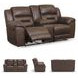 Stoneland Chocolate Reclining Console Loveseat