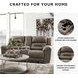Stoneland Fossil Power Reclining Console Loveseat