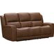 Pierce Homerun Cinnamon Leather 87" Zero Gravity Power Reclining Sofa with Power Lumbar and USB Charging