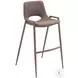 Desi Brown and Walnut Bar Stool Set of 2