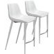 Magnus White And Brushed Stainless Steel Counter Chair Set Of 2