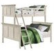 San Mateo Youth Rustic White Twin Over Full Bunk Bed
