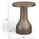 Bosley Lt. Brown Porpoise Round Accent Table
