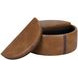 Borano Tobacco Tan and Autumn Chestnut Wheeled Storage Ottoman
