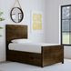 Dovetail Taupe Twin Storage Panel Bed