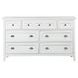 Bluehaven Chalk White 7 Drawer Dresser with Rectangular Mirror