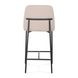 Sydney Taupe Performance Fabric Upholstered Counter Height Stool Set of 2