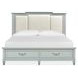 Glenbrook Pebble and Beige Upholstered Storage Panel Bedroom Set