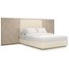 Anthology Cream and Brown Queen Upholstered Wall Panel Bed