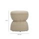 Tomlin Tan Performance Fabric Upholstered Round Ottoman