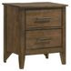 Andover Walnut 2 Drawer Nightstand with USB Charging