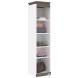 Orion White And Walnut Grey 20" Narrow Shelving Unit