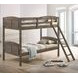 Flynn Weathered Brown Twin Over Twin Bunk Bed