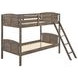 Flynn Weathered Brown Twin Over Twin Bunk Bed
