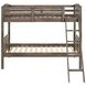 Flynn Weathered Brown Twin Over Twin Bunk Bed