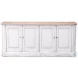 40116 White Antique 4 Door Sideboard