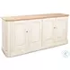 40116 White Antique 4 Door Sideboard