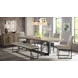 Eden Rustic Dune and Black 98" Extendable Rectangular Dining Table