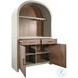 Sagewyn Light Gray Arch Coffee and Wine 2 Door Bar Cabinet