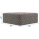 Canyon Umber Upholstered Square Cocktail Ottoman
