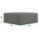 Canyon Platinum Upholstered Square Cocktail Ottoman