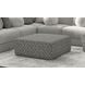 Canyon Platinum Upholstered Square Cocktail Ottoman