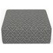 Canyon Platinum Upholstered Square Cocktail Ottoman