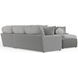 Canyon Platinum 5 Piece Modular RAF Chaise Sectional with Pillows