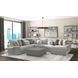 Canyon Platinum 5 Piece Modular RAF Chaise Sectional with Pillows