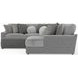 Canyon Platinum 5 Piece Modular RAF Chaise Sectional with Pillows