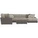Canyon Umber 5 Piece Modular RAF Chaise Sectional with Pillows