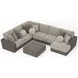 Canyon Umber 5 Piece Modular RAF Chaise Sectional with Pillows